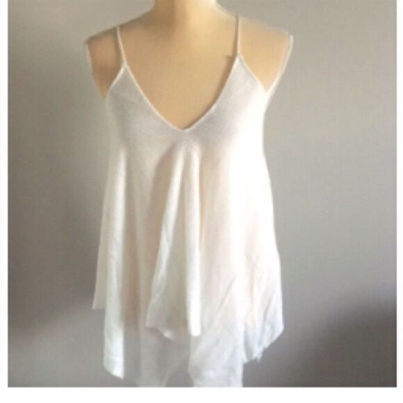 Anthropologie John+Jenn Asymmetrical Hem Knit Pop Over Top Size Medium - Picture 2 of 4